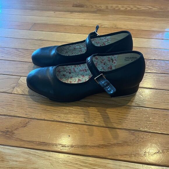 Capezio Women's Black Leather Mary Jane Tap Shoes Size 7M - Picture 4 of 8